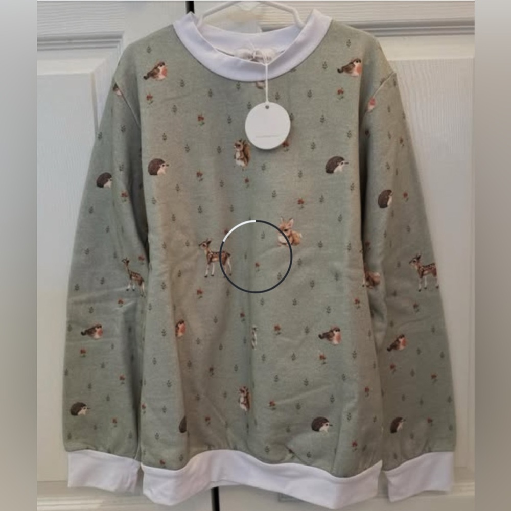 NWT Sal & Pimenta woodland animal sweatshirt size 12